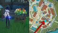 It is indeed behind a shop (Image via HoYoverse)